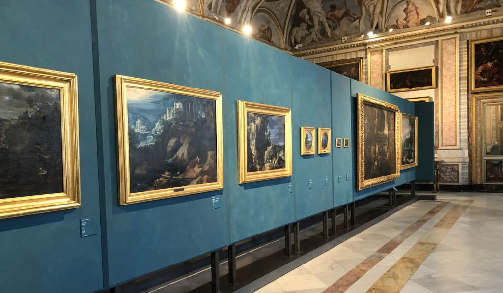 Galleria Borghese Allestimento Dei Paesaggi Nella Mostra Guido Reni A